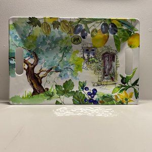 Michel Design Works Medium Melamine Serveware Tray With Handles, Campagna New